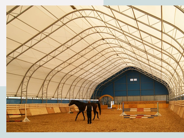 Строительство конных манежей в Тихвине