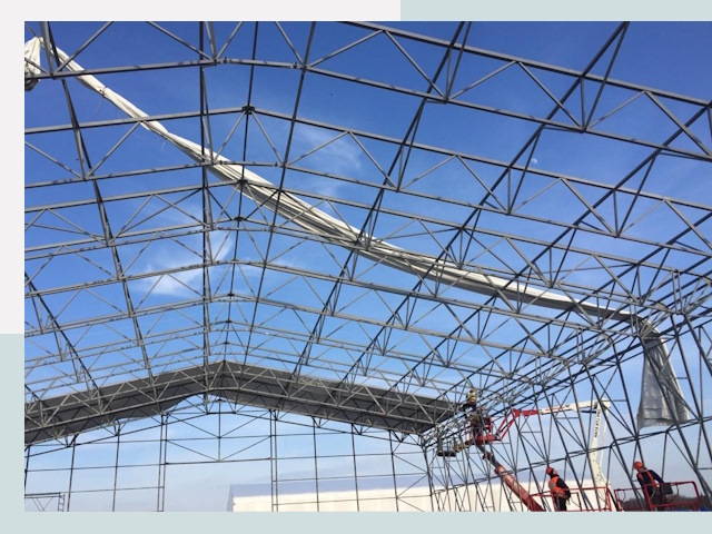 Шатровые ангары от 656 руб. в Тихвине и Ленинградской области