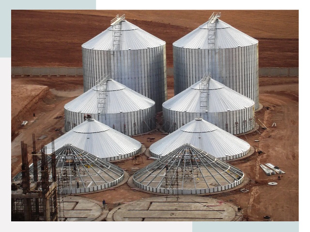 Строительство зерновых силосов в Тихвине