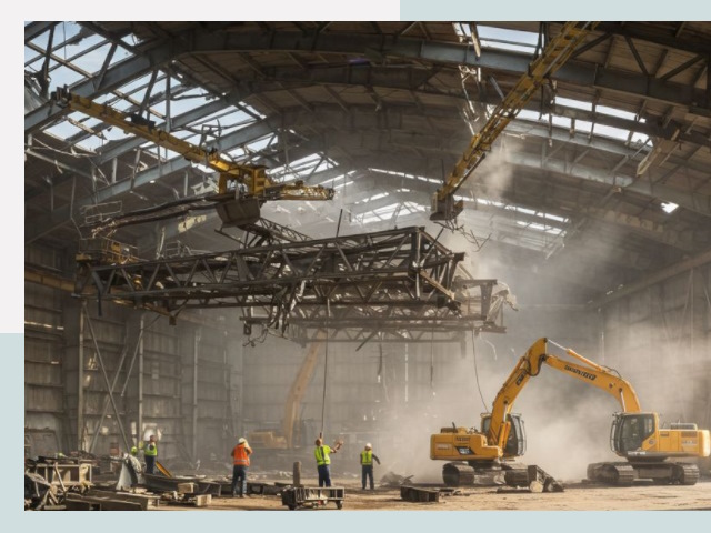 Демонтаж ангаров в Тихвине от 656 руб. за м²