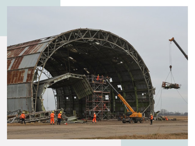 Демонтаж ангаров в Тихвине