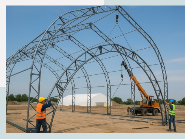 Монтаж ангаров в Тихвине от 656 руб. - Надежно и быстро